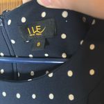 I LE New York Navy and Cream Sleeveless Crew Neck Stretch Sheath Dress, Size 8 Blue Photo 3