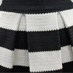 EXPRESS  | Pleated Black & White Wide Stripe High Waisted Skirt Size XS Photo 4