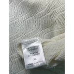 Misa Textured Collared Short Sleeve Cream Top with Black Neck Bow XL Twee Photo 7