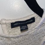 American Eagle Cream  Flowy Lace Tank Top Size: M Photo 2