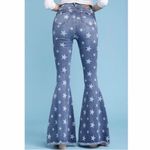 Judy Blue Spangled Super Flare Bell Bottom Jeans Sz 28 High Rise Star Print Photo 10