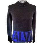 Calvin Klein Heavyweight High Collared Tight Knit Sweater Logo Winter Fall Design Photo 0