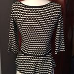 Max Studio - Black and white peplum top Photo 2