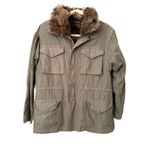frame denim FRAME Faux Fur Lined Military‎ Style Jacket Sz Small Photo 1