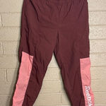 Reebok Brown and Coral Jogger Sweatpants Elastic Cuffs Photo 0