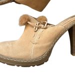 Ellemenno Vintage Y2K “Puffy” suede and rabbit fur platform mules Photo 0