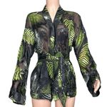 Camila Coelho Amelia Romper, Black Palm, XXS Photo 7