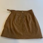 Hollister Women’s Small Ultra High Rise Brown Faux Suede Leather Wrap Mini Skirt Photo 4