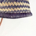 MAR Y SOL Baja Large Carry All Tote In Hand Woven Raffia Bag Navy Blue Photo 2