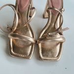 ASOS  DESIGN Hilton barely there block heeled sandals in‎ rose gold Womens Size 9 Photo 3