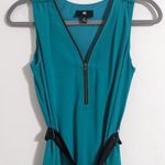 Iz Byer Turquoise Blue Mini Sheath Dress with Tie and Zipper Accent NWT Size XS Photo 2