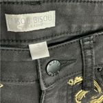 Bisou Bisou  Black Jeans with Gold Embroidery Photo 4