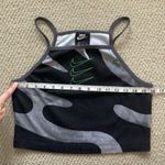 Nike PRO Graphic High Neck Logo Tank Top Size Medium Black Grey Halter EUC Photo 2