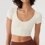 Aerie  Ribbed Goals Cream Top Size Xs  Photo 0