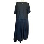 Vintage 90s Witchy Black Midi Dress Lace Vest. Size XL. Whimsigoth, Boho, Gothic Photo 4