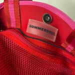 Summersalt  Neoprene Water Resistant Beach Bag Tote Pink and Red Photo 3