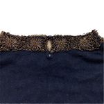 J.Crew Vintage  Navy Blue Cashmere sleeveless top with black beading at neck Photo 3