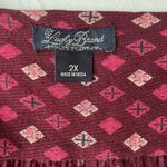 Lucky Brand  Boho Women's Red Patterned Top Photo 6