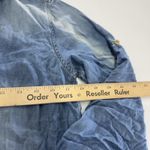 Bella Dahl Dress Womens Small Blue Chambray Denim Long Sleeve Frayed Hem Mini Photo 8