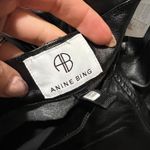 ANINE BING  Kat black high waist straight leg button fly vegan leather pants 2 Photo 6