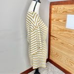 Urban Outfitters Ribbed Striped Surplice V-Neck Romper Gold Yellow White Small Photo 2