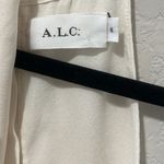 ALC Frank A.L.C White 100% Silk Cream Halter Mini Dress with Double Ruffle Layers, Size 8 Photo 5