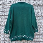 Vintage 80s 90s Maggie Lawrence Teddy Bear Sweater Green Plaid Crewneck XL? Photo 1