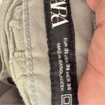 ZARA Grey Cargo Straight Leg Chino Pants Womens 30 Casual Classic Fall Photo 2