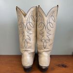 Vintage Marbled Tan Blue Embroidered Cowboy Western Boots Women's Sz 7‎ Photo 3