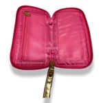 Lilly Pulitzer Zip Around Wallet Pink Blue 2015 Canvas Peacock Wristlet Photo 1