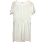 Short Sleeve Side Draped Knee Length Cocktail Dress White L Graduation Wedding Size L Photo 3