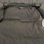 Olivaceous Faux Leather Puffer Vest Photo 3