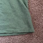 LCW Casual Crew Neck Short Sleeve Green Textured Boxy Fit Gauze Knit Short Photo 4