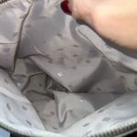 Kate Spade  Nylon Tote Bag Shoulder Crossbody Grey Silver Hardware Photo 10