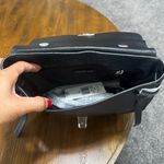 Michael Kors  Cassie Floral Applique Black Leather Large Satchel Crossbody Bag Photo 4