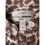 J.Crew prefect cheetah print silk cotton mix button down shirt brown 2 Photo 10