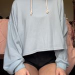 Double Zero Hooded Light Blue Sweater Photo 1