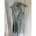 Hello Molly NWT  On A Drive Sage High Neck Back Cut Out Satin Romper Playsuit L Photo 4