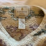 EXPRESS  Tricot Vintage 90’s Floral Angora Silk Blend Sweater Pullover Size XS Photo 2