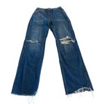 RE/DONE  Originals 90s High Rise Loose Jeans in Destroyed Broken Blue‎ size 25 Photo 2