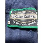 La Chine Knitwear by Galinda Wang Navy Blue Cropped Wide Leg Pants Women's 2X Photo 3