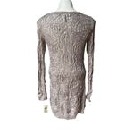 NWT, INC Coated Gold Metallic Cable Knit Crew Neck Sweater Dress or Tunic, Sz M Size M Photo 2