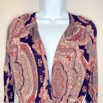 Free People Fiona Jersey Wrap Paisley Bell Sleeve Top Size XS Photo 8