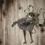 RS Paris brass doll with chain and quartz head Photo 3