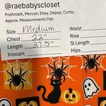 Cassandra O Halloween Orange Black Scrub Top Size M New Size M Photo 6