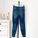 Spanx Shape and Lift high-rise distressed skinny jeans in mid wash Sz XS Petite Photo 4