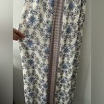 Lila Rose Lily Rose color block mixed textile maxi dress cream floral belt size small Photo 3