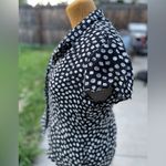 Jones New York Black and White Button Down Short sleeve shirt Sz 16 Photo 2