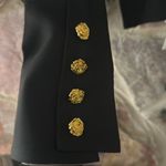 Commense Metal Button Cutout Polo Shirt size large Black Photo 2