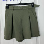 Abound NWOT  women’s olive‎ green belted elastic waist casual comfy shorts medium Photo 0